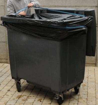 Image de SANGLE ELASTIQUE BLEUE POUR CONTENEURS 500L A 1100L PAQ 10