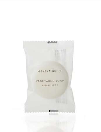 Image de SAVON VEGETAL ROND 20 GRS FLOWPACK GENEVA GUILD C.250