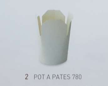 Image de POT A PATES 780 CC BLANC COLIS DE 500