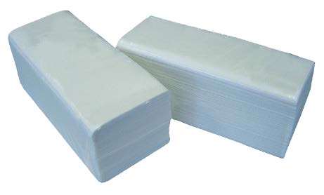 Image de ESS. MAINS BLANC ECOLABEL 2 PLIS 21X21 PLIE V COLIS DE 3600