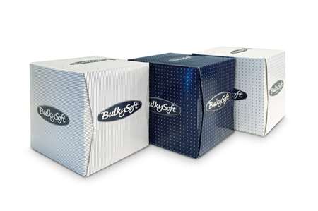 Image de MOUCHOIRS CUBIQUE 2 PLIS BLC ECOLABEL BTE 90 BULKYSOFT C.24