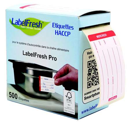 Image de ETIQUETTE LABELFRESH PRO 603 BOITE DE 500 MERCREDI 70X45MM