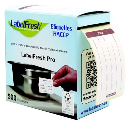 Image de ETIQUETTE LABELFRESH PRO 604 BOITE DE 500 JEUDI 70X45MM