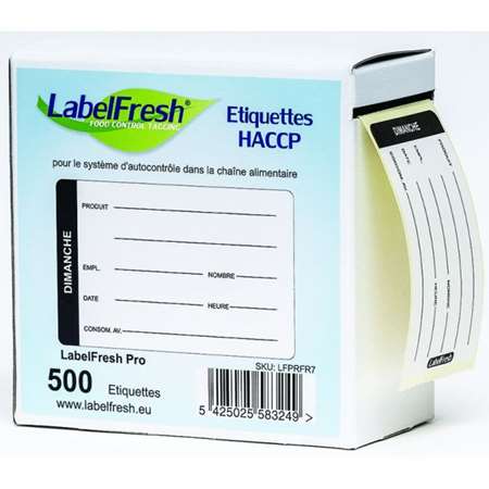 Image de ETIQUETTE LABELFRESH PRO 607 BOITE DE 500 DIMANCHE 70X45MM