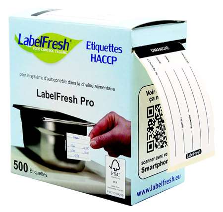 Image de ETIQUETTE LABELFRESH PRO 607 BOITE DE 500 DIMANCHE 70X45MM