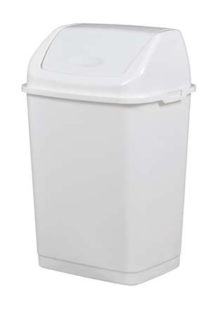 Image de POUBELLE PLASTIQUE A COUVERCLE BASCULANT CLAP - 35L - BLANC