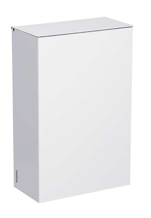 Image de POUBELLE MURALE 10L - AVEC ETRIER - BLANKA - BLANC SIGNALISA