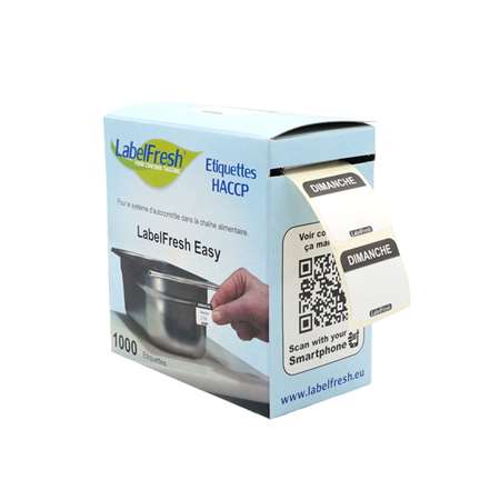 Image de ETIQUETTES LABELFRESH EASY 30X25 DIMANCHE BTE 1000