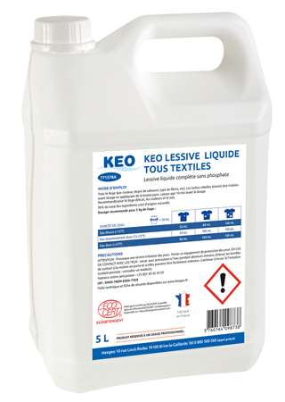 Image de KEO LESSIVE LIQUIDE COMPLETE TOUS TEXTILES 5L ECOLABEL
