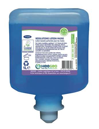 Image de RESOLUTIONS LOTION LAVANTE MAINS COLIS DE 6 X 1L ECOLABEL