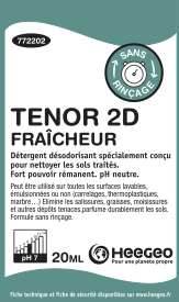 Image de TENOR 2D DETERGENT DESODORISANT FRAICHEUR C X 250 DOSES 20ML