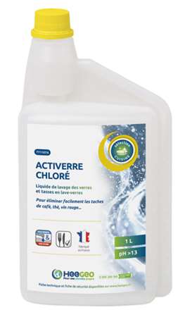 Image de ACTIVERRE CHLORE LIQUIDE DE LAVAGE VERRES COLIS 6X1L