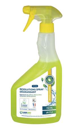 Image de RESOLUTIONS SPRAY DEGRAISSANT AGRUME 12 X 750ML ECOLABEL