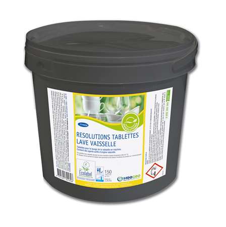 Image de RESOLUTIONS TABLETTES LAVE-VAISSELLE SEAU DE150X15G ECOLABEL