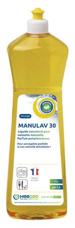 Image de MANULAV 30 LIQUIDE VAISSELLE CONCENTRE PAMPLEMOUSSE 1L