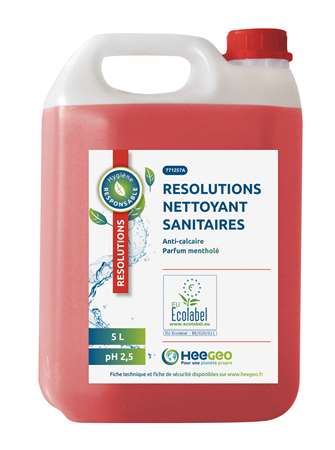 Image de RESOLUTIONS NETTOYANT SANIT ANTI-CALCAIRE MENTHE 5L ECOLABEL