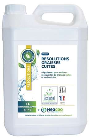 Image de RESOLUTIONS DEGRAISSANT GRAISSES CUITES CITRON 5L ECOLABEL