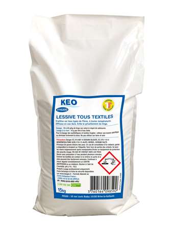 Image de KEO LESSIVE LINGE TOUS TEXTILES FLEURI 15KG