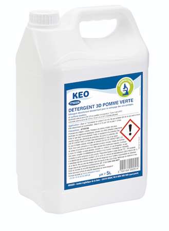 Image de KEO 3D DETERGENT DESINFECTANT DESODORISANT POMME VERTE 5L