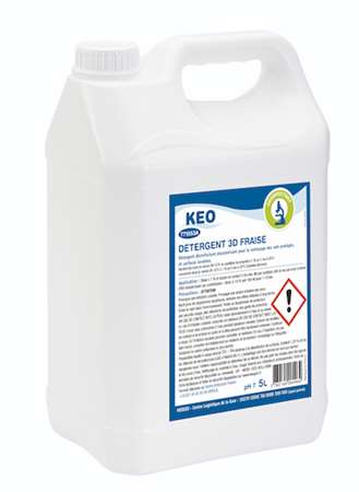 Image de KEO 3D DETERGENT DESINFECTANT DESODORISANT FRAISE 5L