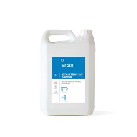 Image de NAT'CLEAR NETTOYANT DESINFECTANT DE SURFACES 5L ECOCERT