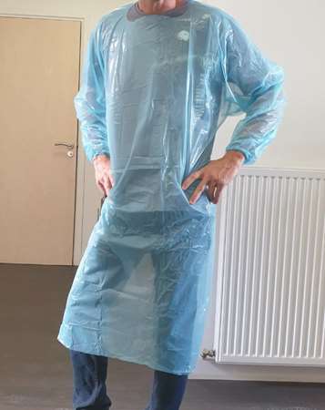 Image de SURBLOUSE PE BLEU MANCHES LONGUES TL COLIS DE 4X25