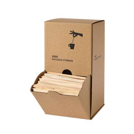 Image de AGITATEUR BOITE DISTRIBUTRICE 110MM BOIS NATUREL COLIS 2000