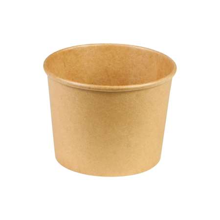 Image de POT CARTON A SOUPE KRAFT BRUN 237 ML - 20x25 P/C