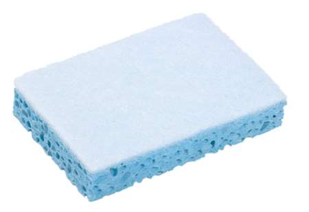 Image de TAMPON EPONGE BLANC BLEU SPONREX 79 LOT 10