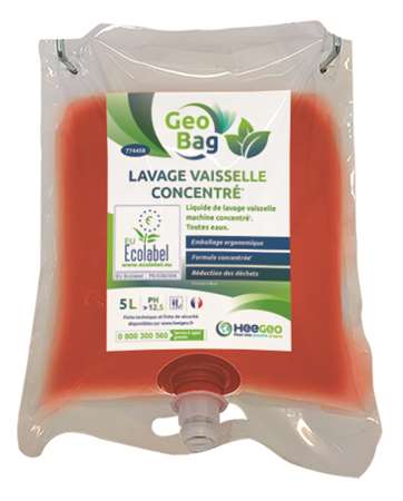 Image de GEOBAG LAVAGE VAISSELLE CONCENTRE COLIS DE 2 POCHE DE 5L
