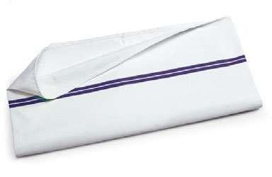 Image de SAC A FOND PLAT PORTEFEUILLE BLANC BANDES BLEUES 70L