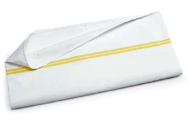 Image de SAC A FOND PLAT PORTEFEUILLE BLANC BANDES JAUNES 70L