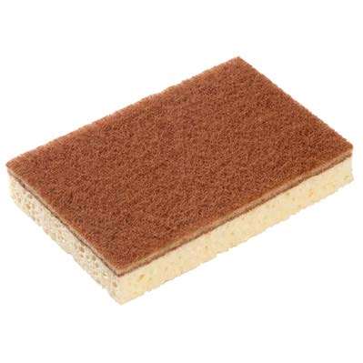 Image de TAMPON EPONGE ECO-RESPONSABLE SPONREX 100 BLANC/MARRON X10