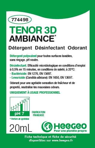 Image de TENOR 3D AMBIANCE COLIS DE 250 DOSES DE 20ML