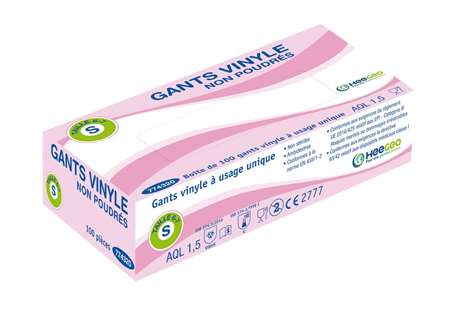 Image de GANT VINYLE NON POUDRE TAILLE XL BOITE DE 100