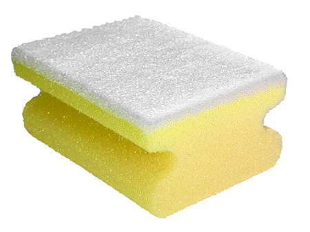 Image de POIGNEE MOUSSE JAUNE AVEC ABRASIF BLANC PAQUET DE 10