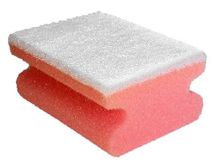 Image de POIGNEE MOUSSE ROUGE AVEC ABRASIF BLANC PAQUET DE 10