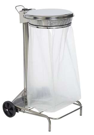 Image de COLLECROULE A PEDALE METAL INOX 100L