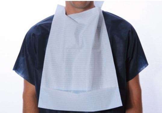 Image de BAVOIR GERIATRIQUE PAPIER+PE BLEU+POCHE COLIS DE 1000