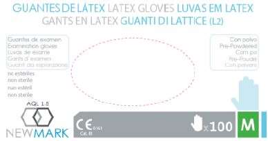 Image de GANT LATEX NEW MARK PRE-POUDRE TAILLE M BOITE 100