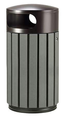 Image de CORBEILLE A POSER/FIXER ZENO ETIK 40L LATTES RECYCLEES/GRIS