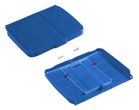 Image de COUVERCLE PLASTIQUE BLEU POUR CHARIOT AVEC PORTE-PROTOCOLE