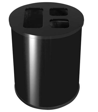 Image de COLLECTEUR 40L NOIR 3 BACS