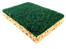 Image de EPONGE GRATTANTE VERTE MULTIUSAGE BICOUCHE CLASSIC PM LOT 10