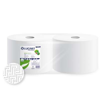 Image de BOBINE ESSUYAGE BLANC 1500 F. 22X30 MICROGAUFRE LOT DE 2