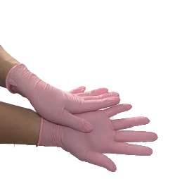 Image de GANT NITRILE ROSE NP - BOITE DE 100 - TAILLE S