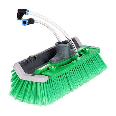Image de BROSSE NLITE COURBEE 28CM POILS FLEUREE (VERT)