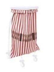 Image de SAC A FOND PLAT RAYURES ROUGES 65L