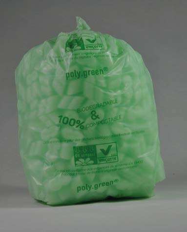 Image de SAC 10L VERT BIODEGRADABLE COMPOSTABLE18µ 350X480MM C.500