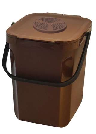 Image de POUBELLE 10L COMPOST AVEC COUVERCLE VENTILE FILTRE CHARBON